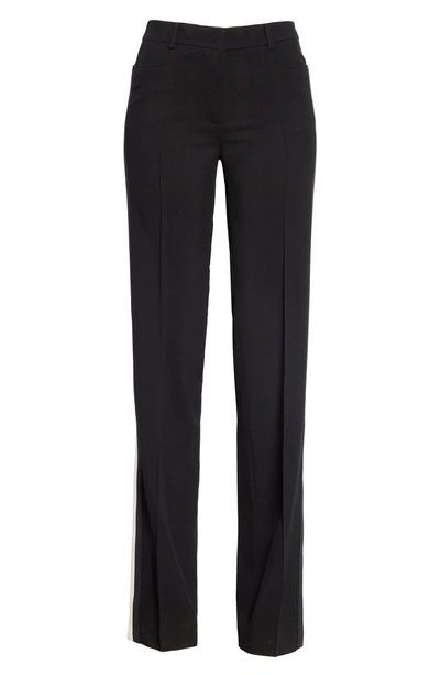 Shop Akris Punto Mikka Side Stripe Wool Pants In Nero