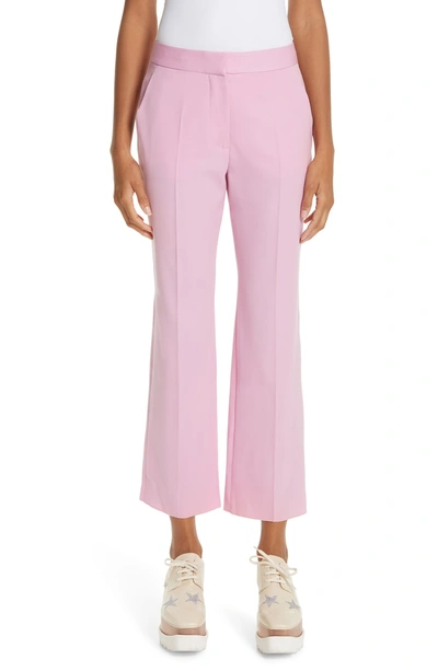 Shop Stella Mccartney Wool Ankle Pants In Tulip Pink