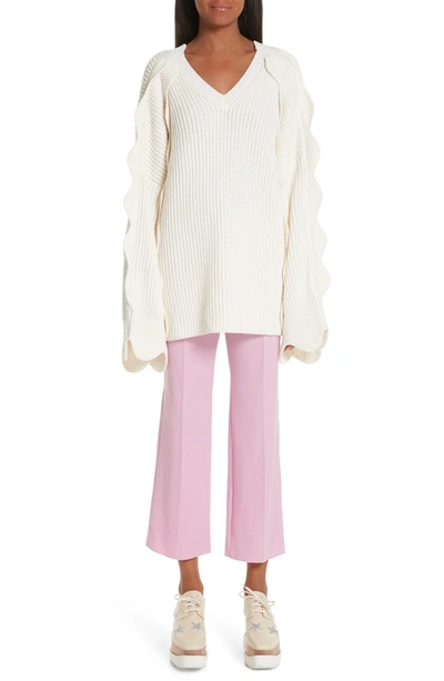Shop Stella Mccartney Wool Ankle Pants In Tulip Pink