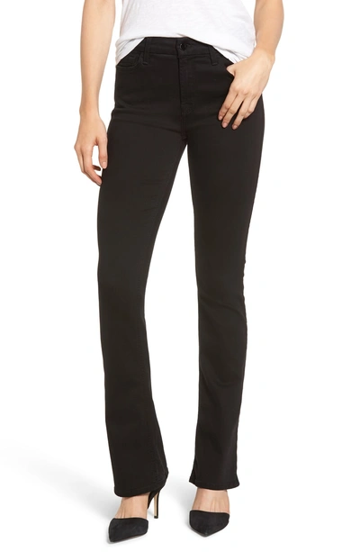 Shop Jen7 By 7 For All Mankind Slim Bootcut Jeans In Riche Touch Black Noir