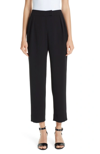 Shop Emporio Armani Straight Crop Pants In Nero