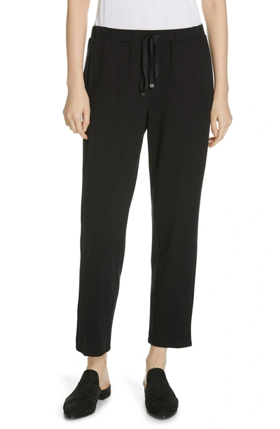 Shop Eileen Fisher Slouchy Ankle Drawstring Pants In Black