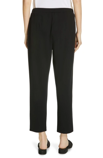 Shop Eileen Fisher Slouchy Ankle Drawstring Pants In Black