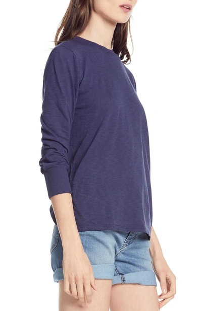 Shop Michael Stars Slub 3/4-sleeve Tee In Passport