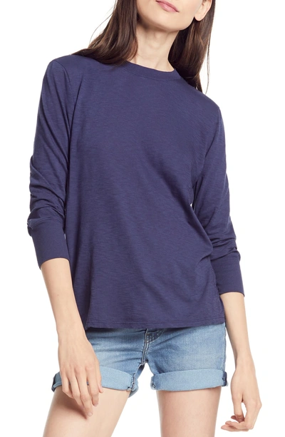 Shop Michael Stars Slub 3/4-sleeve Tee In Passport