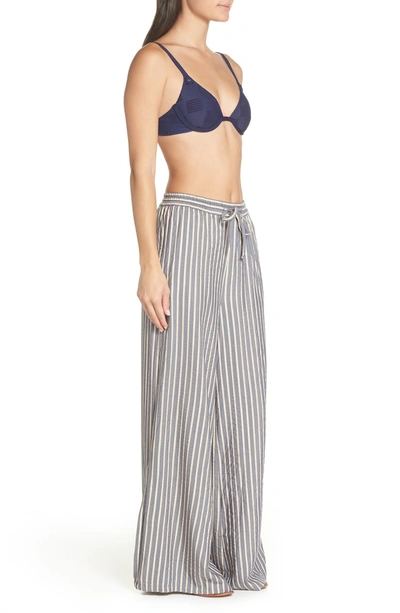 Shop Onia Chloe Wide Leg Cover-up Pants In Blue Multi
