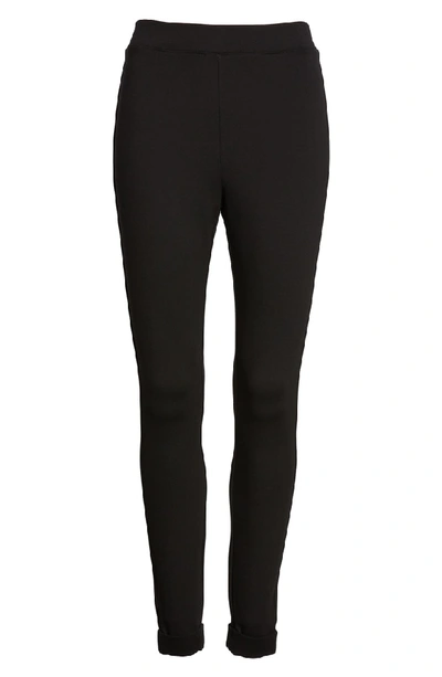 Shop Hue High Waist Brushed Ponte Leggings In Black