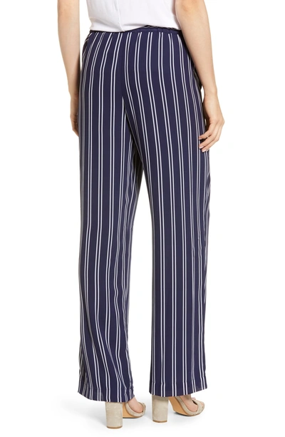 Shop Michael Michael Kors Mega Railroad Stripe Pants In True Navy/ White