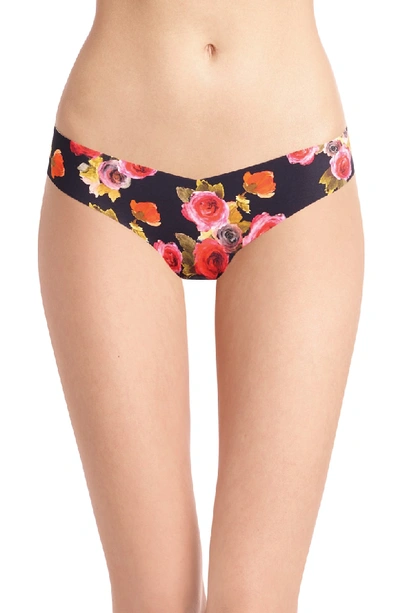 Shop Commando Print Microfiber Thong In Brushed Rose