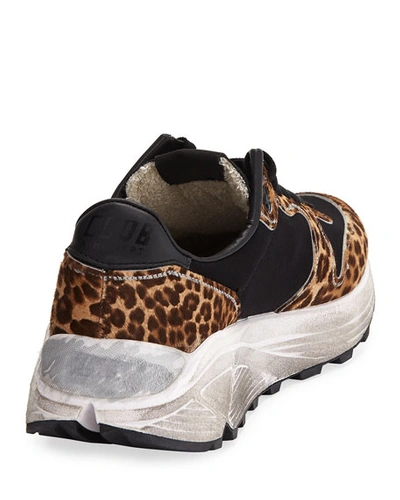 Shop Golden Goose Leopard-print Running Sneakers