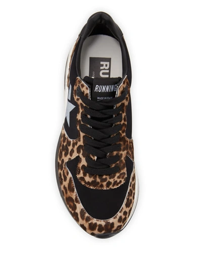 Shop Golden Goose Leopard-print Running Sneakers