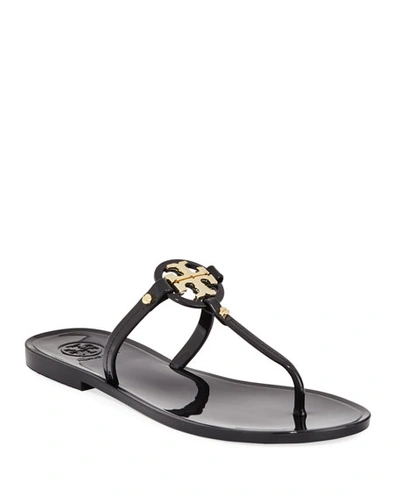 Shop Tory Burch Mini Miller Flat Jelly Thong Sandals In Ivory
