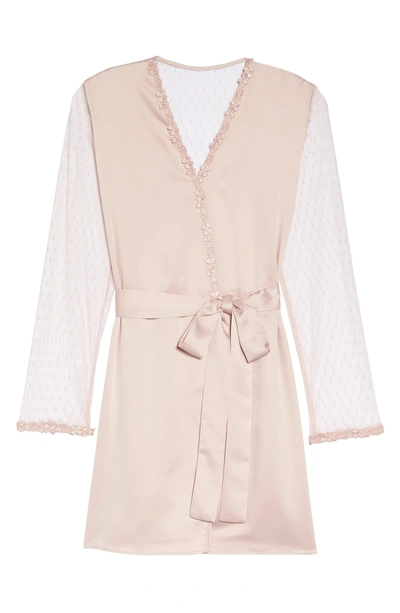 Shop Flora Nikrooz Showstopper Robe In Shell Pink