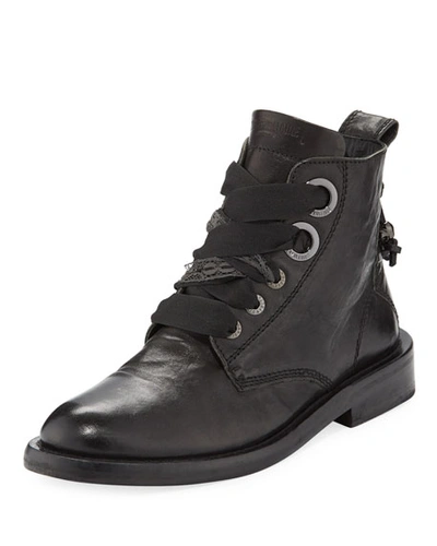 Shop Zadig & Voltaire Laureen Roma High-top Boots In Noir