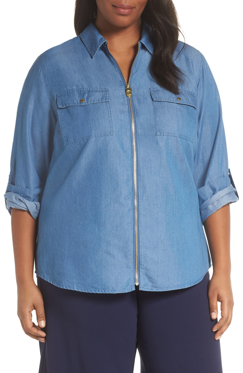 michael kors chambray shirt