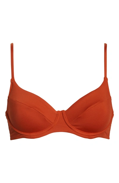 Shop Onia Lydia Underwire Bikini Top In Rooibos