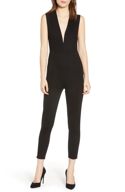 Shop Amuse Society Cat's Meow Jumpsuit In Black