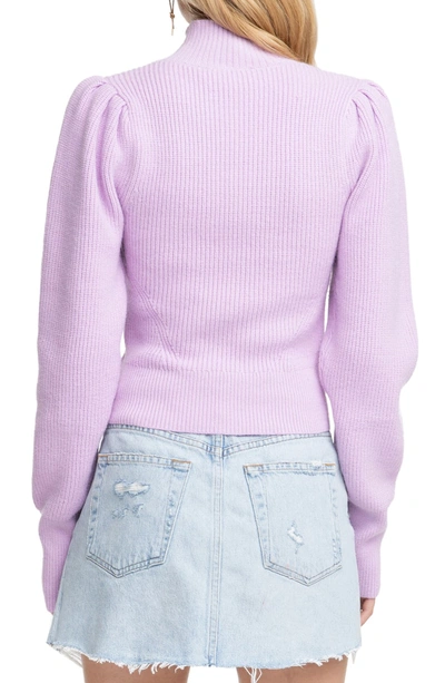Shop Astr Puff Sleeve Sweater In Lilac