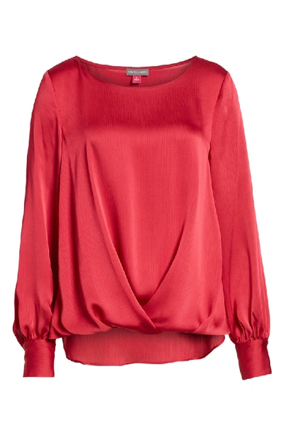 Shop Vince Camuto Puff Sleeve Blouse In Tropical Red