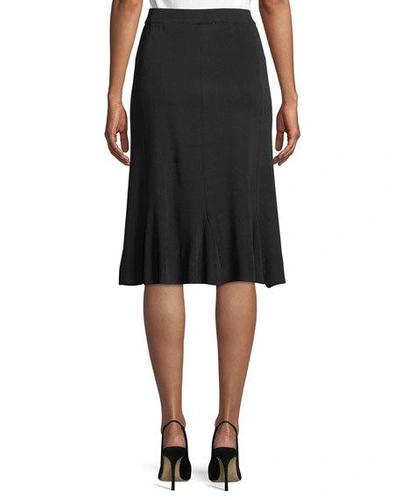 Misook Plus Size Straight Pull-on Skirt In Black