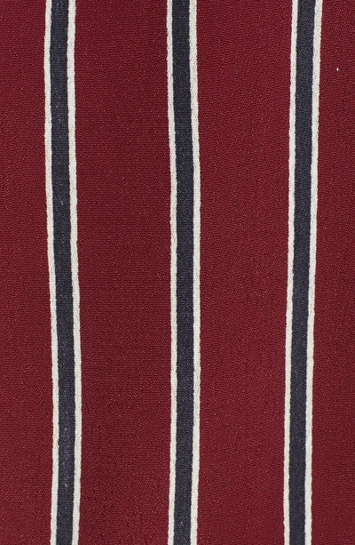 Shop Band Of Gypsies Audrey Stripe Bodysuit In Burgundy/ Black