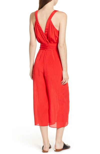 Shop The Fifth Label Gilded Surplice Jumpsuit In Scarlet