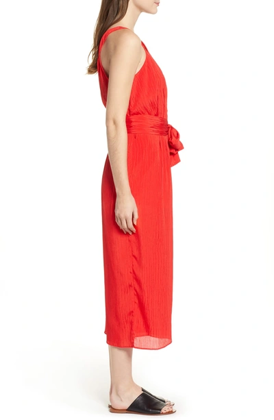 Shop The Fifth Label Gilded Surplice Jumpsuit In Scarlet