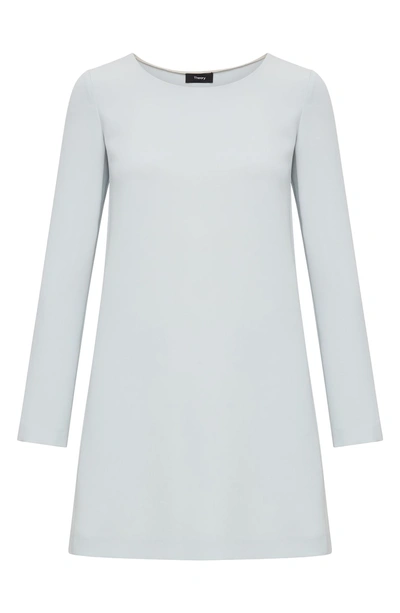 Shop Theory Shift Dress In Silver Ice