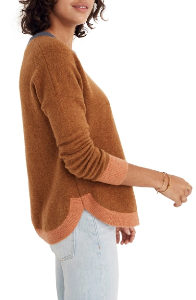 Shop Madewell Westlake Colorblock Pullover In Heather Harvest