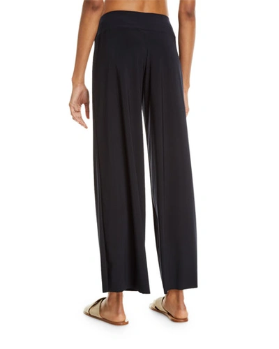 Shop Magicsuit Cabana Jersey Straight-leg Coverup Pants In Black