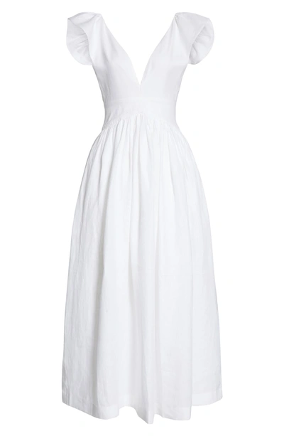 Shop Kalita Persephone Linen Maxi Dress In Spindrift