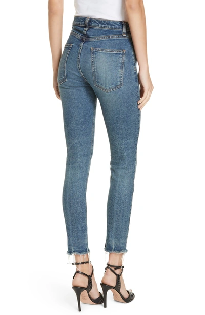 Shop Veronica Beard Faye Distressed Skinny Jeans In Terrain