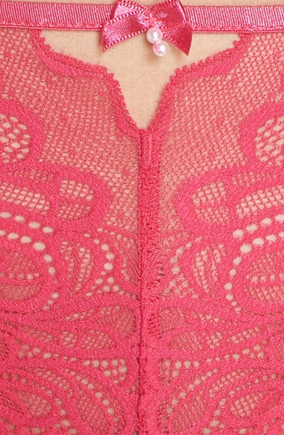 Shop B.tempt'd By Wacoal Lace Thong In Peacock Pink