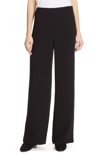 Shop Theory High Waist Wide Leg Pants In Black Ink