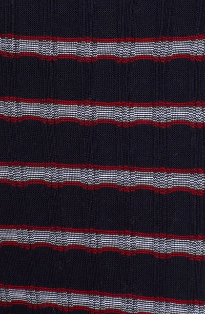 Shop The Fifth Label Gravitation Stripe Sweater Dress In Navy/ Red