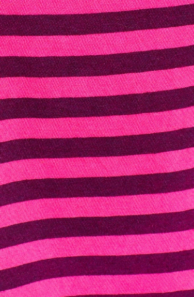 Shop Stateside Neon Stripe Baby Tee In Pink