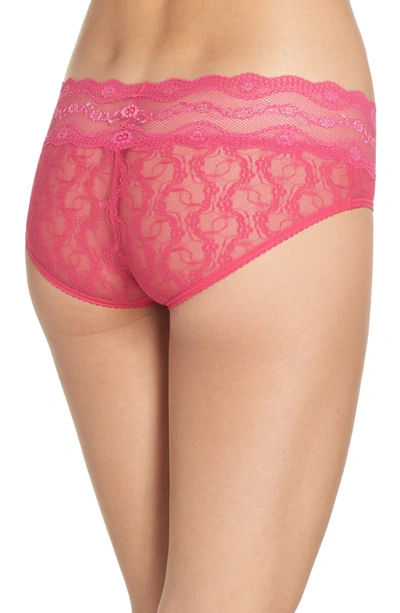Shop B.tempt'd By Wacoal 'lace Kiss' Hipster Briefs In Peacock Pink