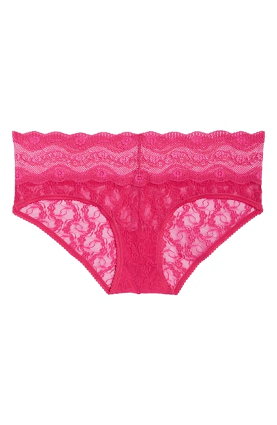 Shop B.tempt'd By Wacoal 'lace Kiss' Hipster Briefs In Peacock Pink