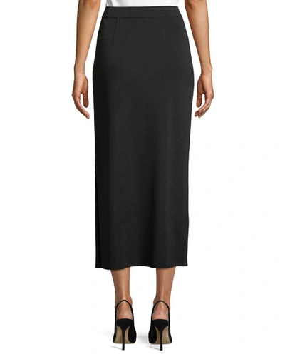Shop Misook Plus Size Long Straight Skirt In Black