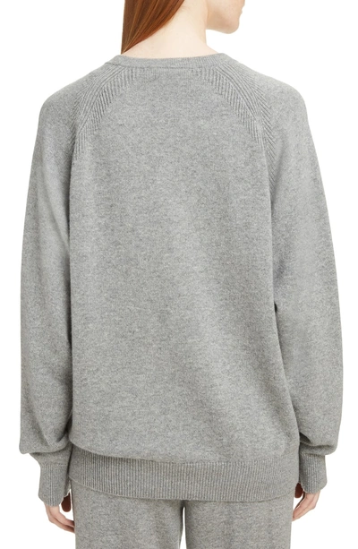 Shop Givenchy Embossed Logo Cashmere Sweater In 020-gray