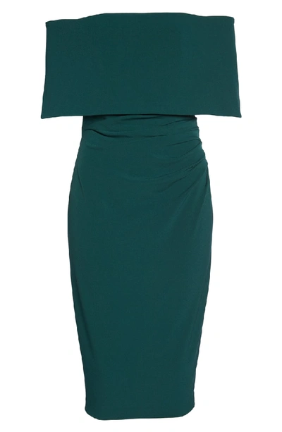 Shop Vince Camuto Popover Cocktail Dress In Emerald