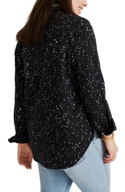 Shop Madewell Oversize Ex-boyfriend Shirt In Galaxy Star True Black