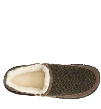 Shop Acorn 'rambler' Moc Toe Slipper In Olive Tweed