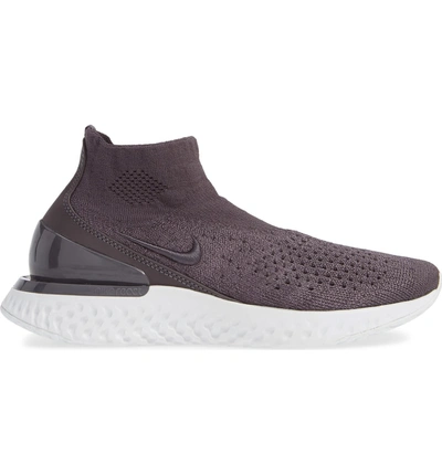 Nike Rise React Flyknit Sock Sneaker In Thunder Grey/ Off White | ModeSens