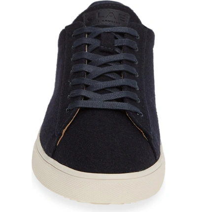 Shop Clae 'bradley' Sneaker In Deep Navy Wool Cream