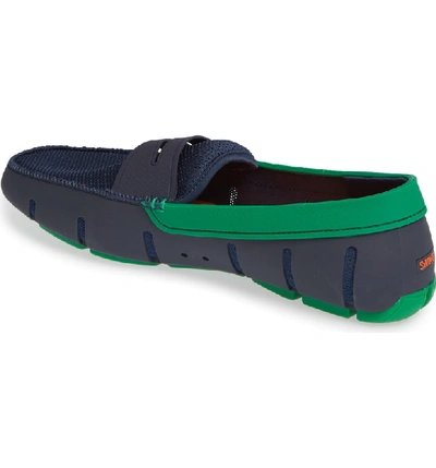 Shop Swims Penny Loafer In Navy/ Jolly Green