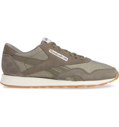 Shop Reebok Classic Leather Nylon Sg Sneaker In Terrain Grey/ Chalk