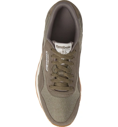 Shop Reebok Classic Leather Nylon Sg Sneaker In Terrain Grey/ Chalk