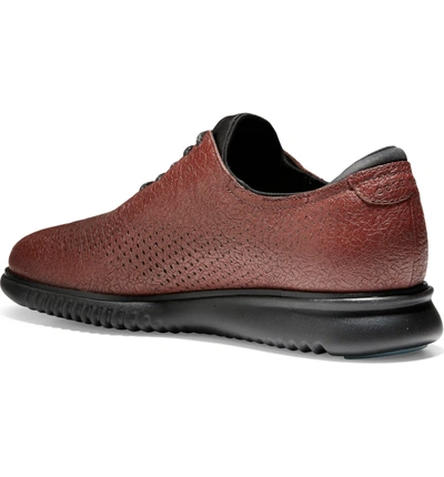 Shop Cole Haan 2.zerogrand Wingtip In Hickory/ Black Leather