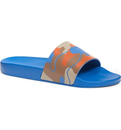 Shop Valentino Camouflage Slide Sandal In Orange/ Multi